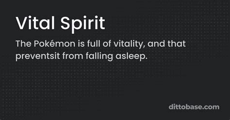 vital spirit pokemon|pokemon abilities that prevent sleep.